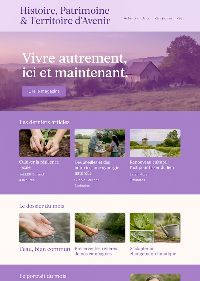 Et si le site H,P & T devenait un webmagazine au service de l'écologie locale et participative ? Et si le site H,P & T devenait un webmagazine au service de l'écologie locale et participative ?