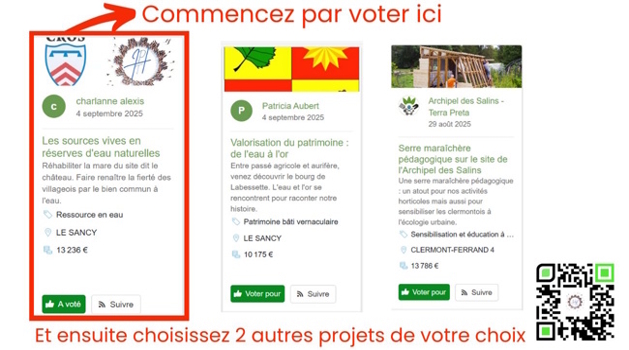 Campagne du Budget Écocitoyen – Clôture des votes à J-6 Campagne du Budget Écocitoyen – Clôture des votes à J-6