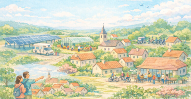 Quand un village est traversé par le futur ...