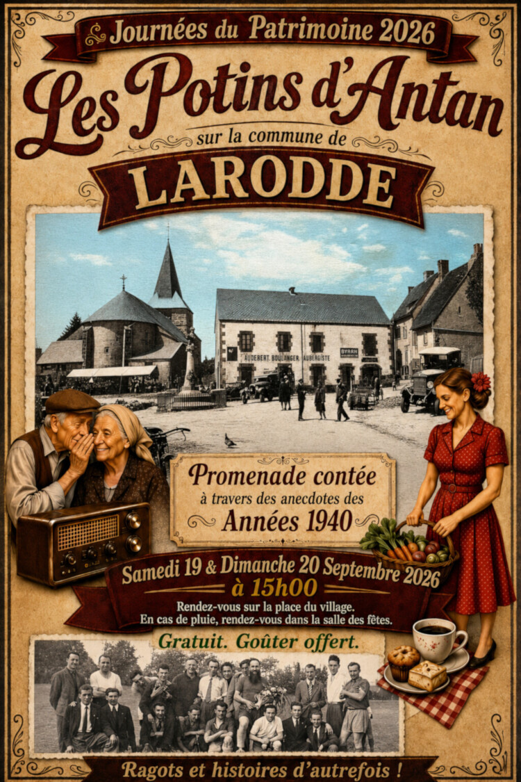 Journées du Patrimoine à Larrode Samedi 19 et 20 Septembre 2026