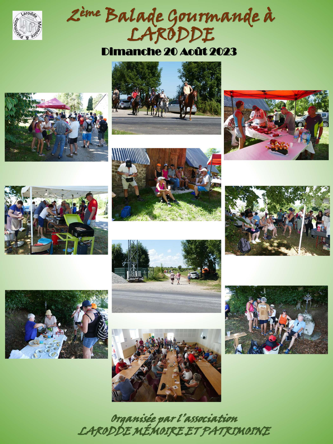 Succès de la balade gourmande de Larrode du 20 Aout  2023 Succès de la balade gourmande de Larrode du 20 Aout  2023
