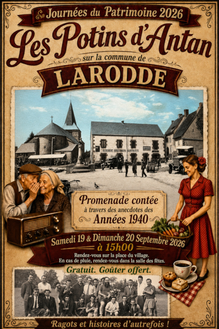 Journées du Patrimoine à Larrode Samedi 19 et 20 Septembre 2026