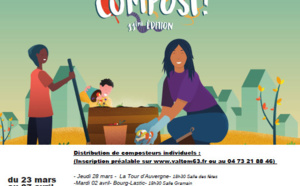 Distributeurs gratuits de composteurs le 26 Mars à Saint Sauves d'Auvergne 