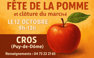 🍎 Clôture du marché de Cros par la fête de la pomme Le 12 octobre