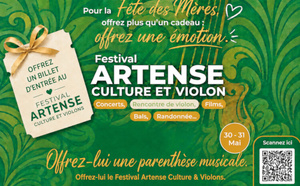 Un cadeau original à offrir pour la fête des mères : Une invitation à  participer au Festival Artense Culture &amp; Violon les 30 &amp; 31 Mai 